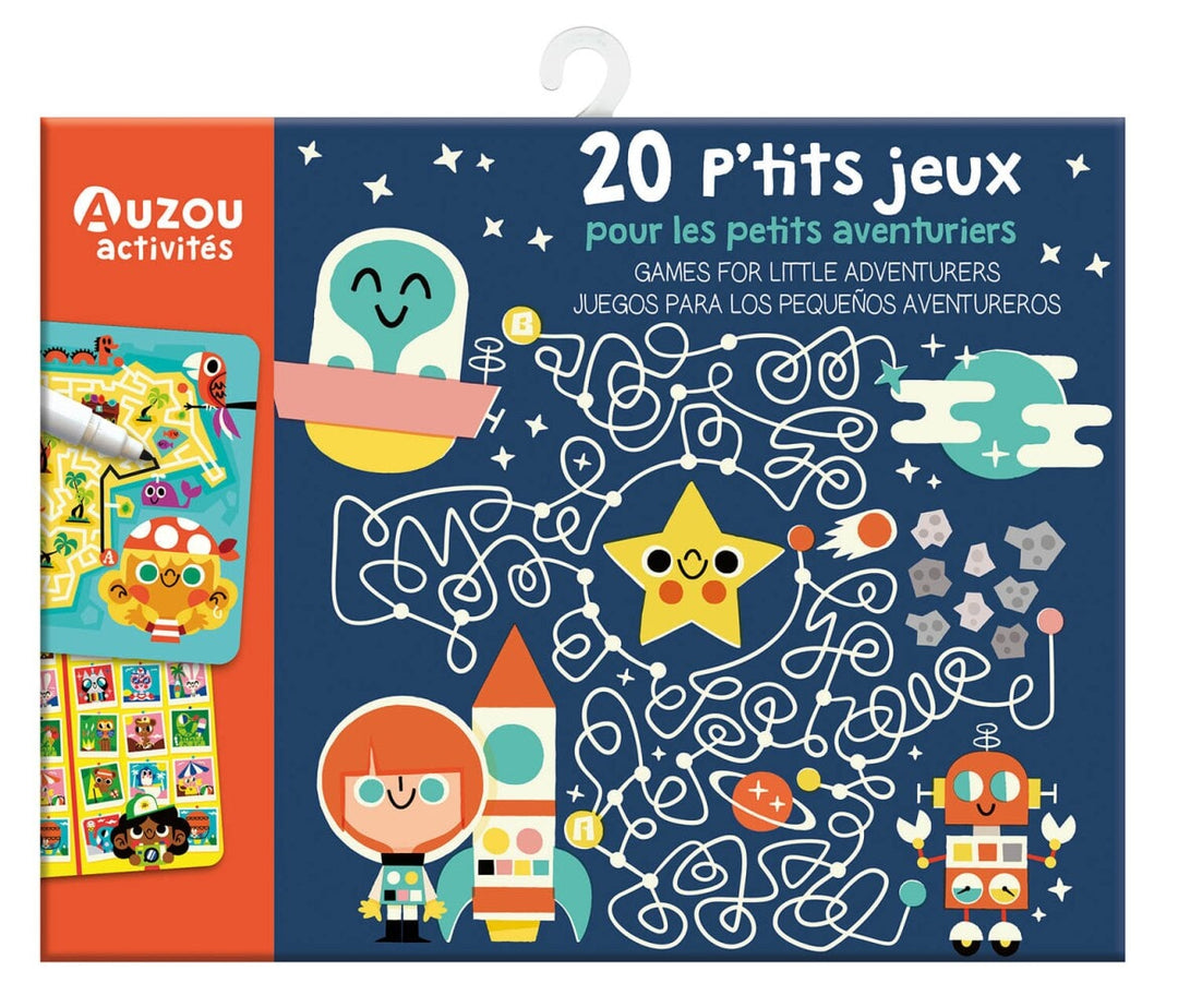 Pochette activité de Auzou activités 20 jeux pour petits aventuriers