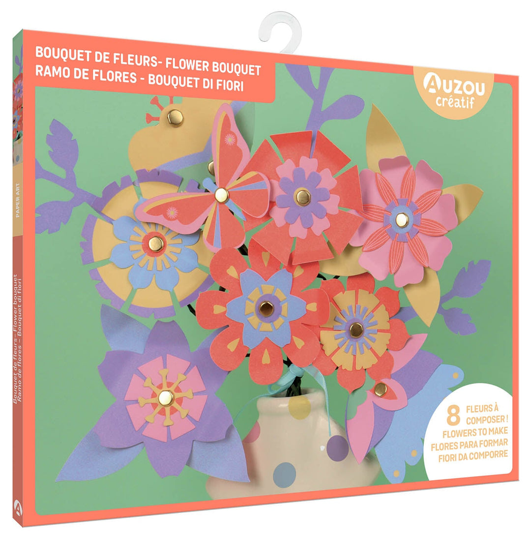 Ma pochette d'artiste Bouquet de fleurs Auzou Mlle et Coco