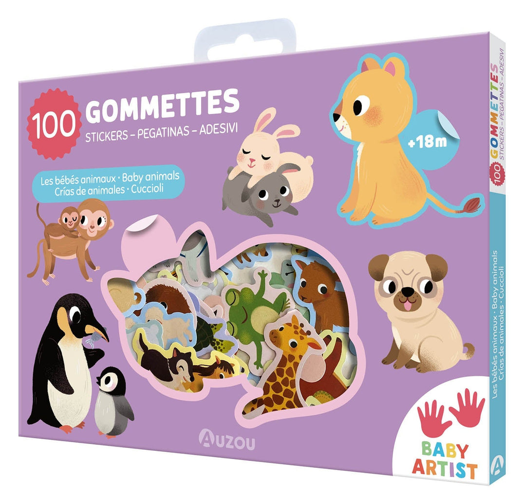 Ma pochette de 100 gommettes Bébés animaux Auzou éditions Mlle et Coco