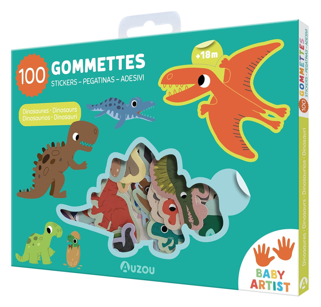 Ma pochette de 100 gommettes Dinosaures Auzou éditions Mlle et Coco