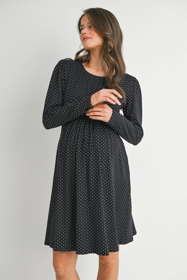 Robe maternité  Pois noir et blanc Hello Miz Mlle et Coco