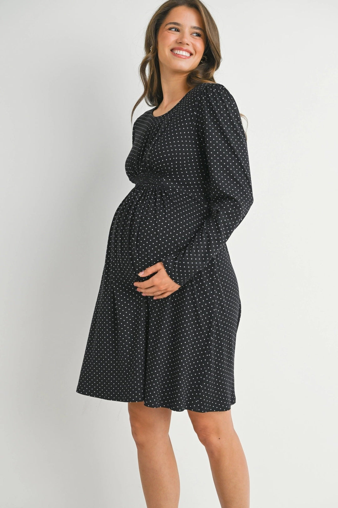 Robe maternité  Pois noir et blanc Hello Miz Mlle et Coco