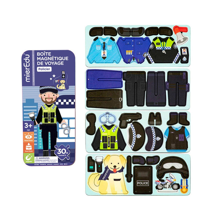 boite magnétique policier Mieredu Mlle et Coco jeu