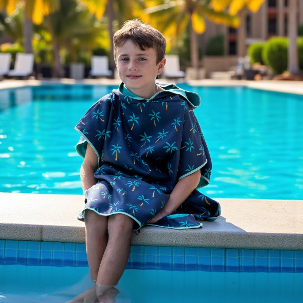 Poncho pour adolescent - Sous les palmiers - K5 Clothing produits maison K5 Clothing 