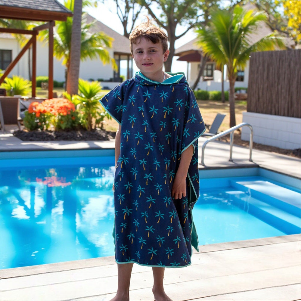 Poncho pour adolescent - Sous les palmiers - K5 Clothing produits maison K5 Clothing 