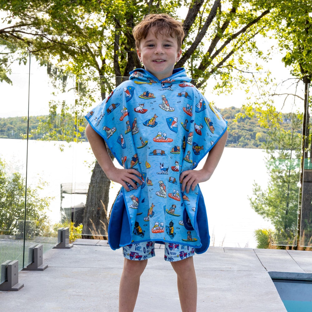 poncho serviette microfibre enfant surf canin k5 clothing