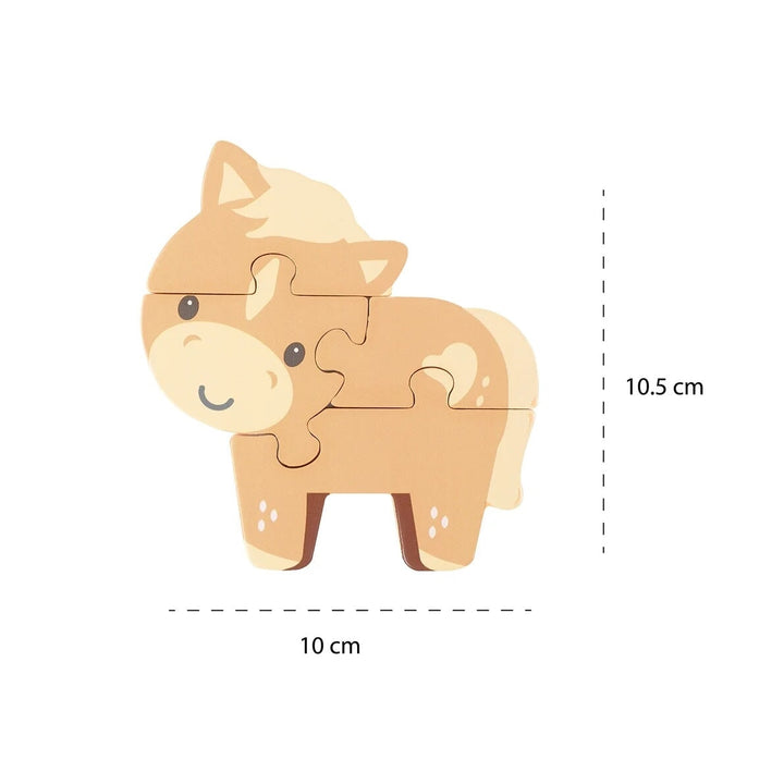 Puzzle mini 4 morceaux poney Orange Tree Toys Mlle et Coco