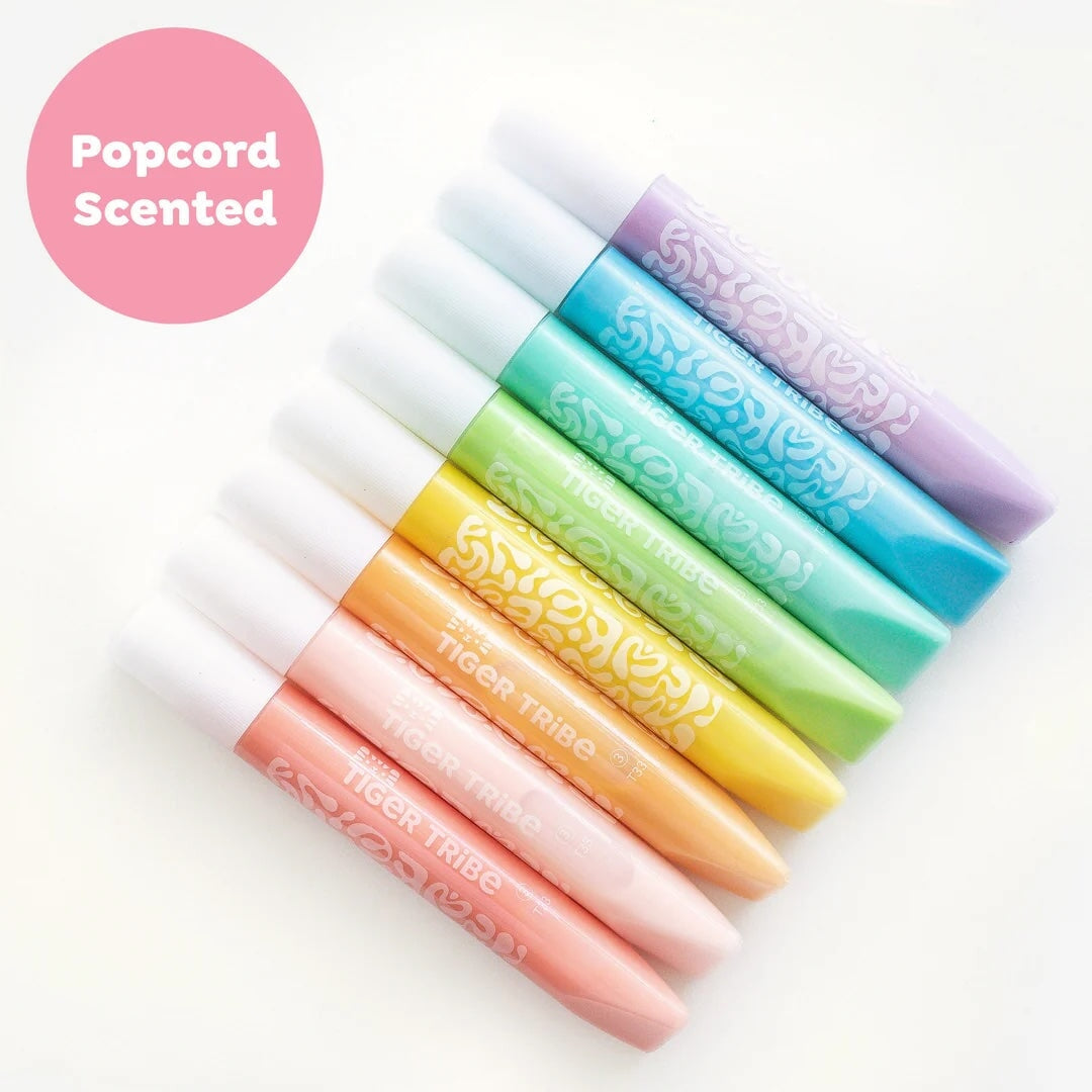 Bricolage feutres effet popcorn en relief parfumés Tiger Tribe Mlle et Coco