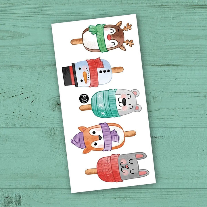 Gâteaux popsicles Noël pico tatouage temporaire compagnie québécoise