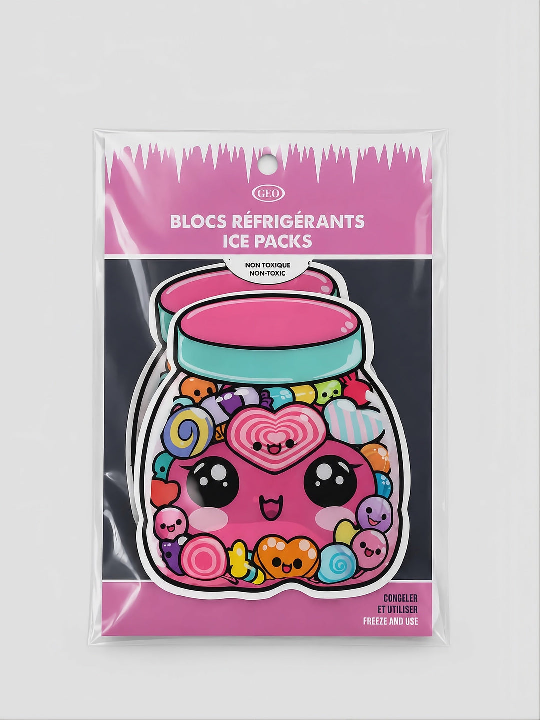 Blocs réfrigérants Pot de bonbons Geocan Mlle et Coco