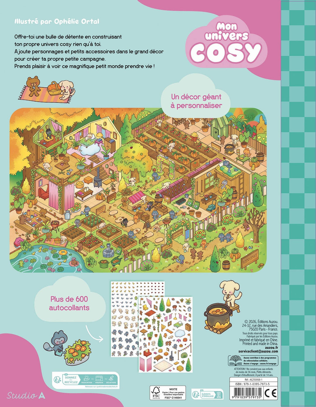 Mon univers cosy - mes petits potagers - Un univers géant à composer ! Auzou Éditions Mlle et Coco