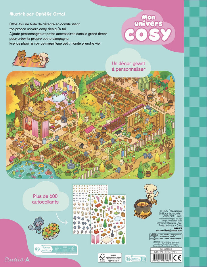 Mon univers cosy - mes petits potagers - Un univers géant à composer ! Auzou Éditions Mlle et Coco
