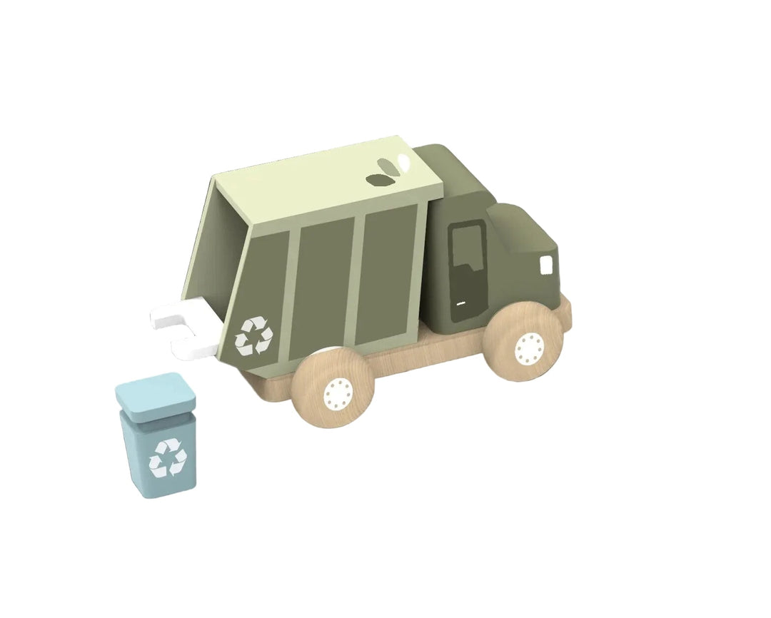 Jeu camion poubelle en bois Speedy Monkey Mlle et Coco