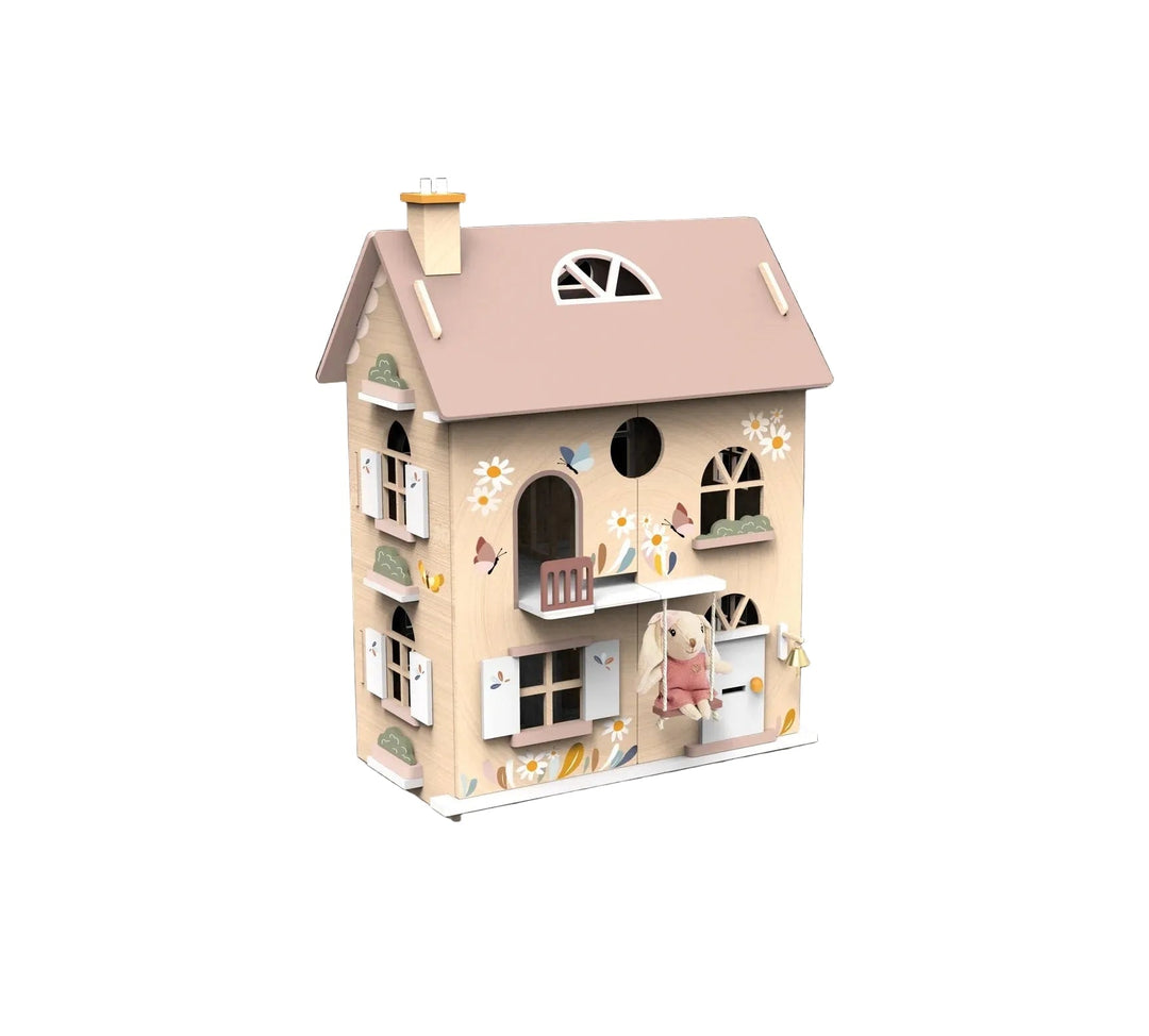 Maisonnette de poupée en bois avec kit de démarrage Speedy Monkey Mlle et Coco