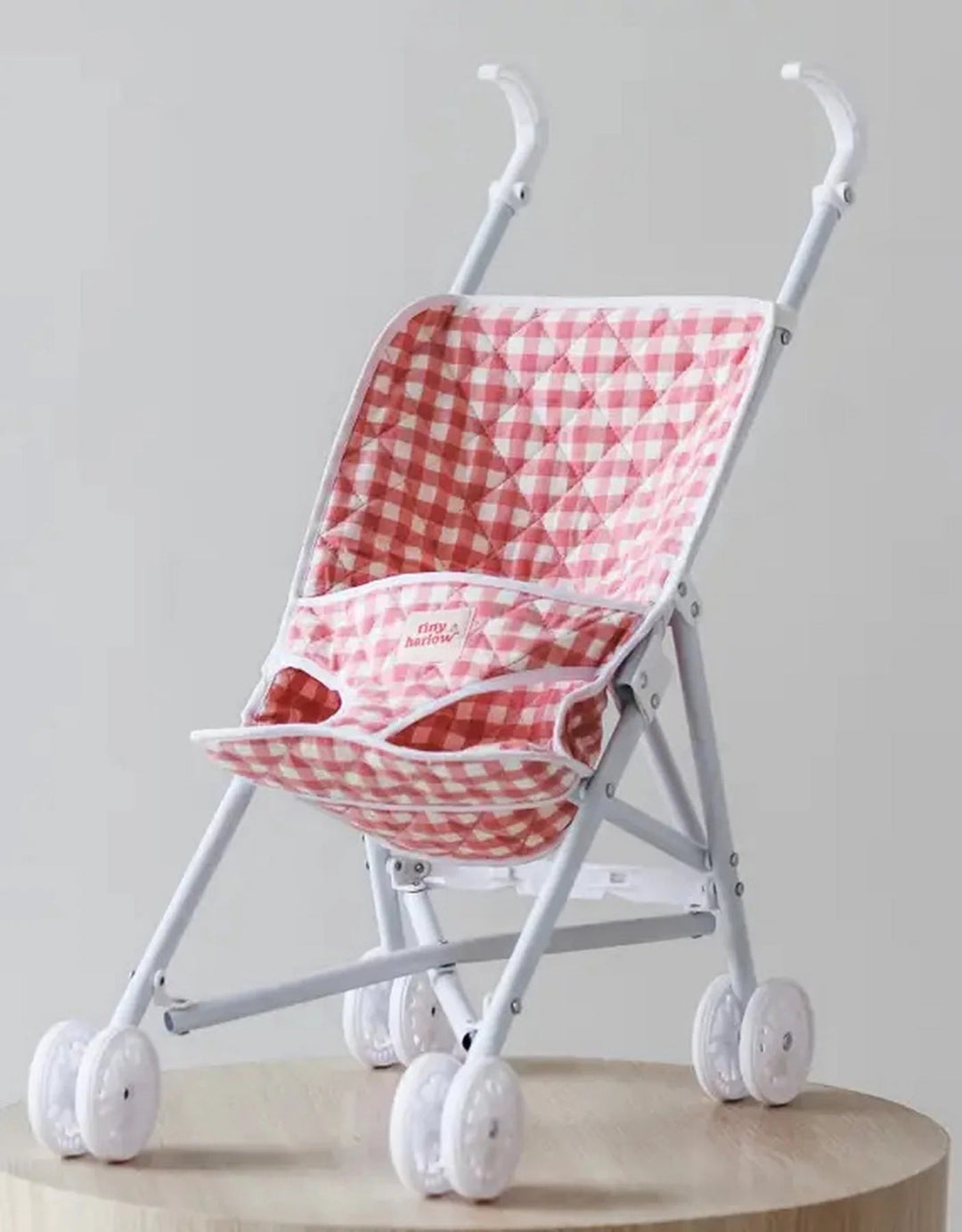 poussette pour poupée vichy rose Tiny harlow accessoire jouet enfant