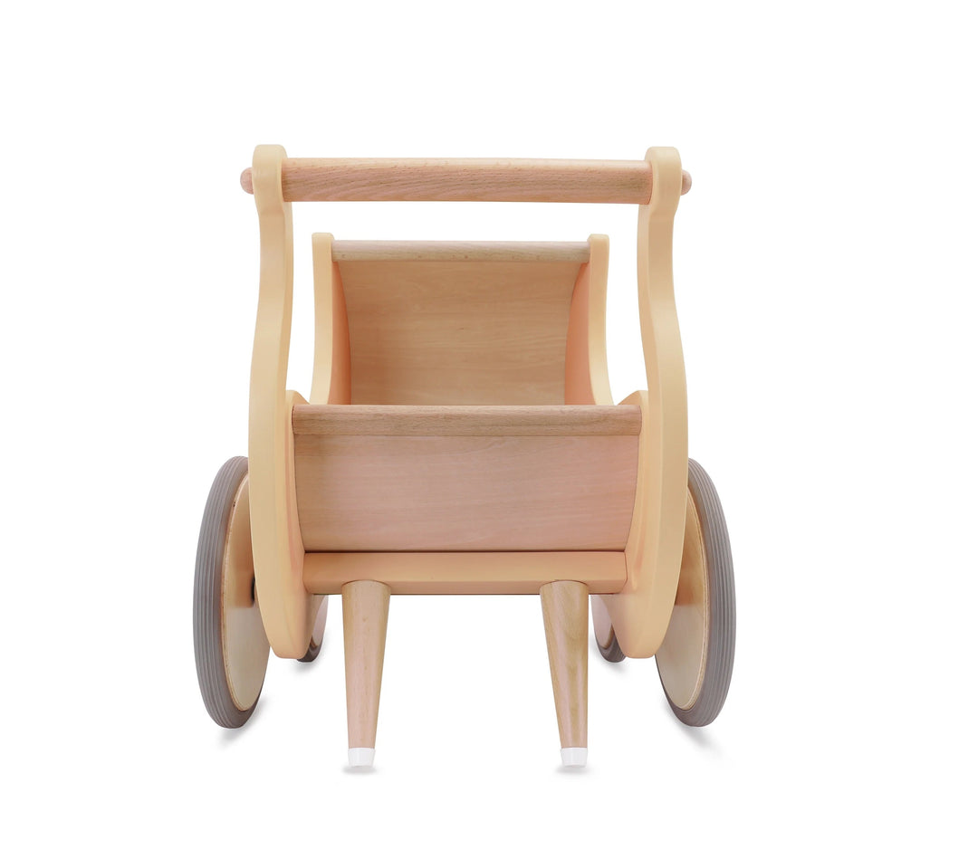 Petite poussette en bois naturel Kinderfeets Mlle et Coco