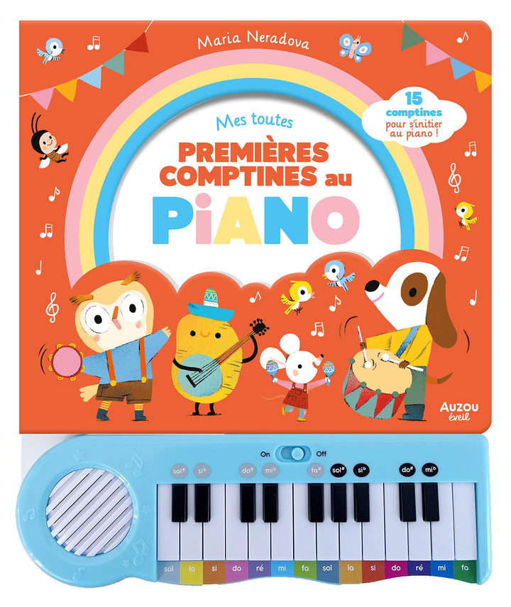 Livre musical Mes toutes premières comptines au piano Auzou éditions Mlle et Coco