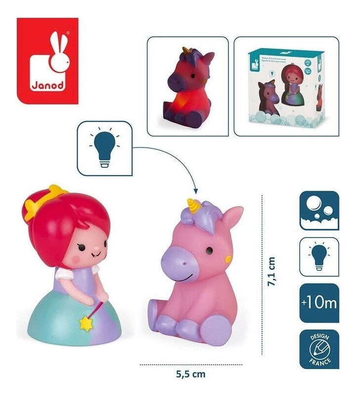 Jeu pour le bain princesse et et licorne de Janod