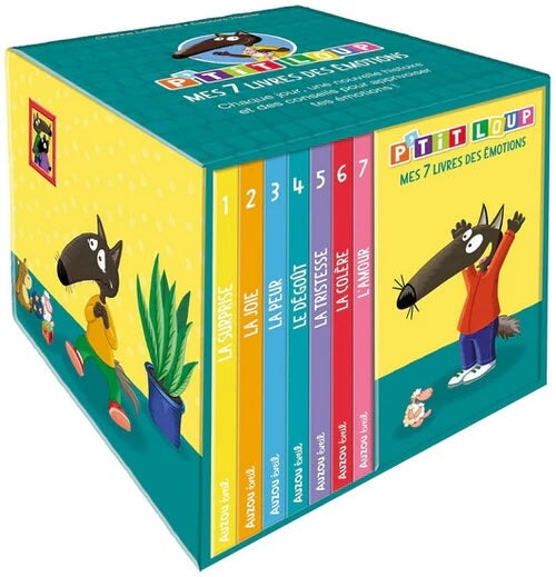 coffret P'tit Loup mes 7 livres des émotions Auzou