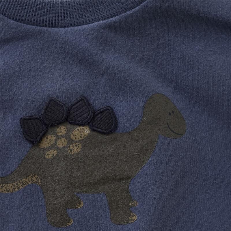 Pull manches longues dinosaure bleu Minymo Mlle et Coco