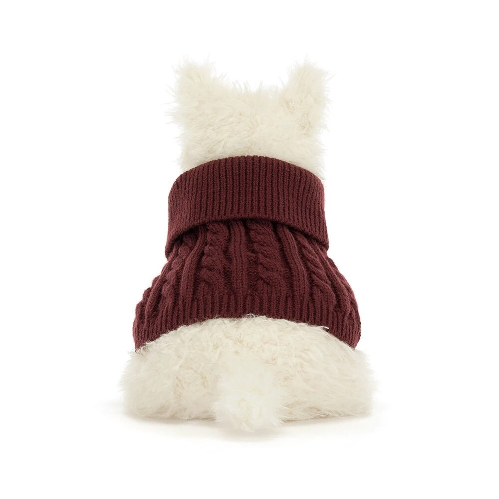 Peluche Chien Scottie Munro avec pull Noël 10" Jellycat Mlle et Coco