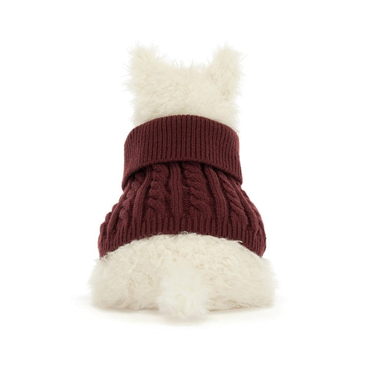 Peluche Chien Scottie Munro avec pull Noël 10" Jellycat Mlle et Coco