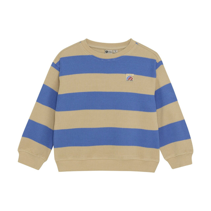 Pull ligné bleu royal et beige Daily Seven Mlle et Coco
