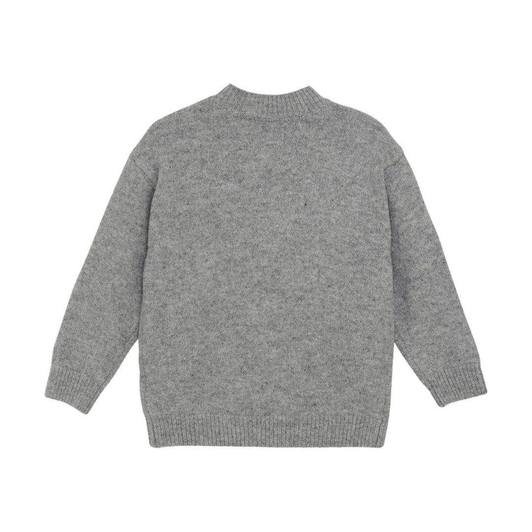 Pull gris avec coeurs blanc Daily Seven Mlle et Coco