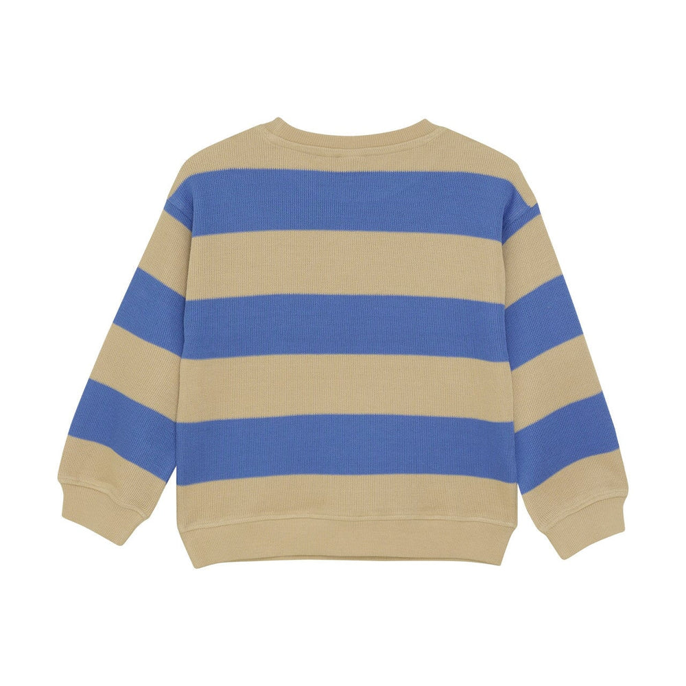 Pull ligné bleu royal et beige Daily Seven Mlle et Coco