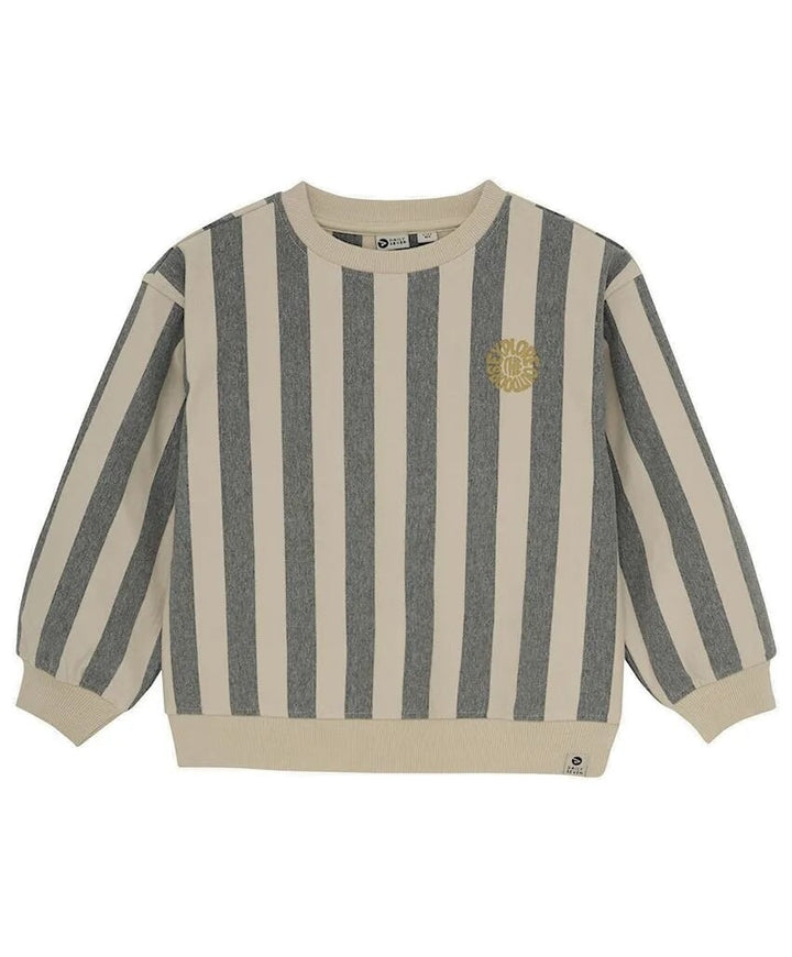 Pull ligné gris et beige Daily Seven Mlle et Coco