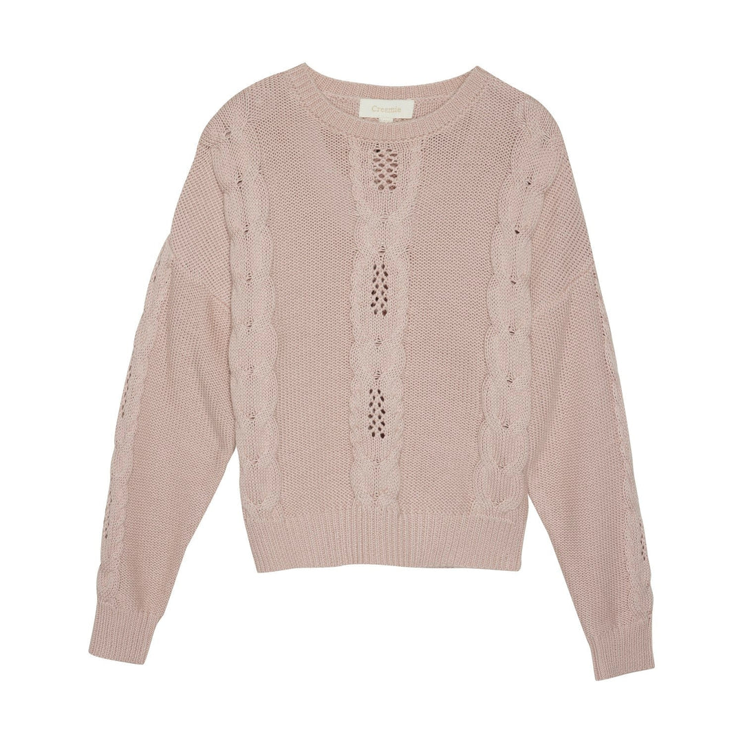 tricot rose manches longues creami vêtement enfant fille