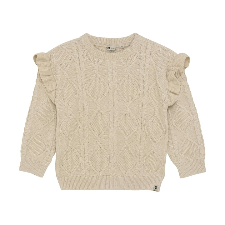 Chandail tricot blanc cassé volants 
Daily 7 Mlle et Coco