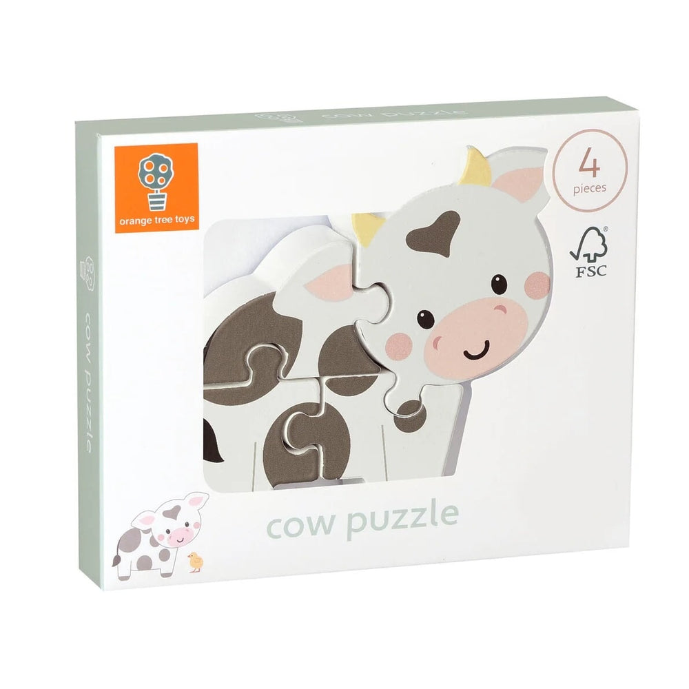 Puzzle mini 4 morceaux vache Orange Tree Toys Mlle et Coco