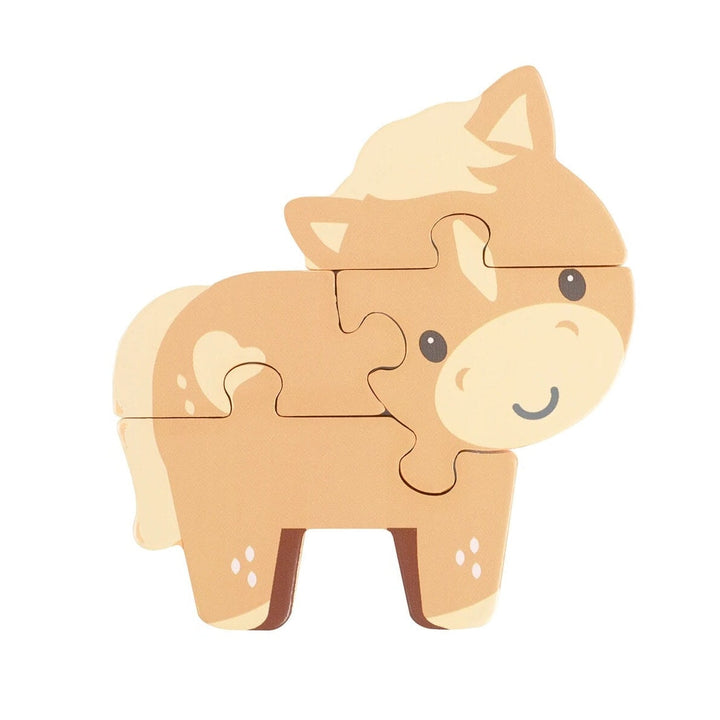Puzzle mini 4 morceaux poney Orange Tree Toys Mlle et Coco