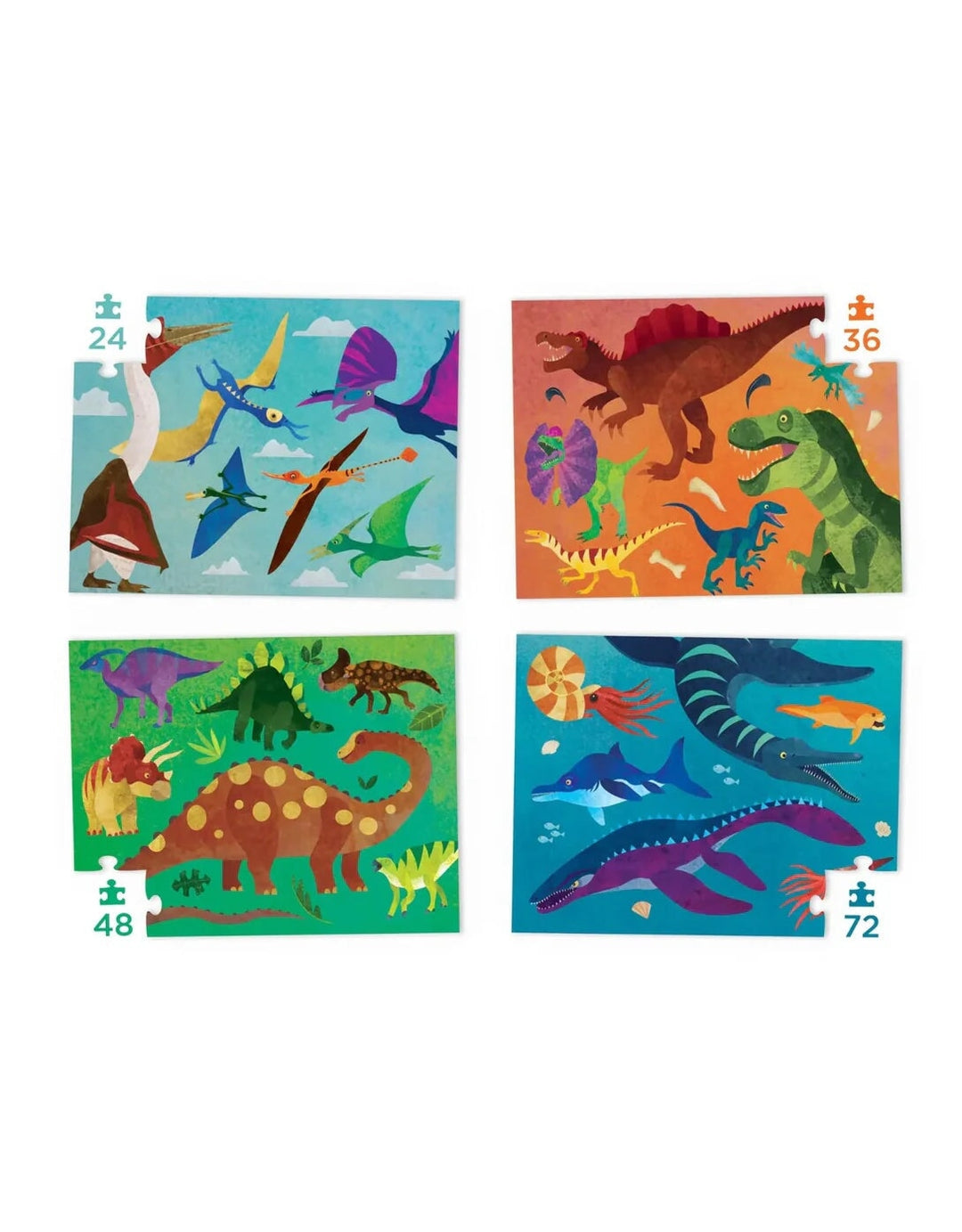 Four Puzzles dinosaure Crocodile Creek Mlle et Coco