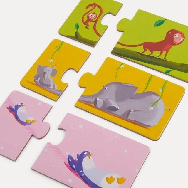 Puzzle duo Maman et bébé Djeco Mlle et Coco