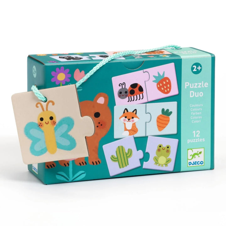 puzzle duo les couleurs Djeco Mlle et Coco jeux