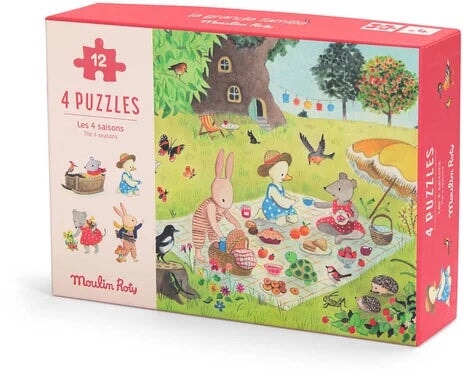 puzzles la grande famille les saisons Moulin Roty Mlle et Coco