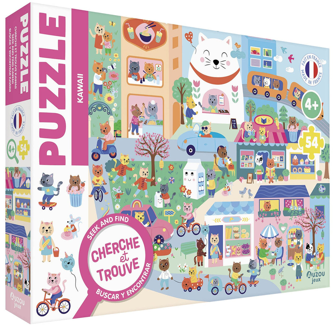 Puzzle cherche et trouve Kawaii de Auzou jeux