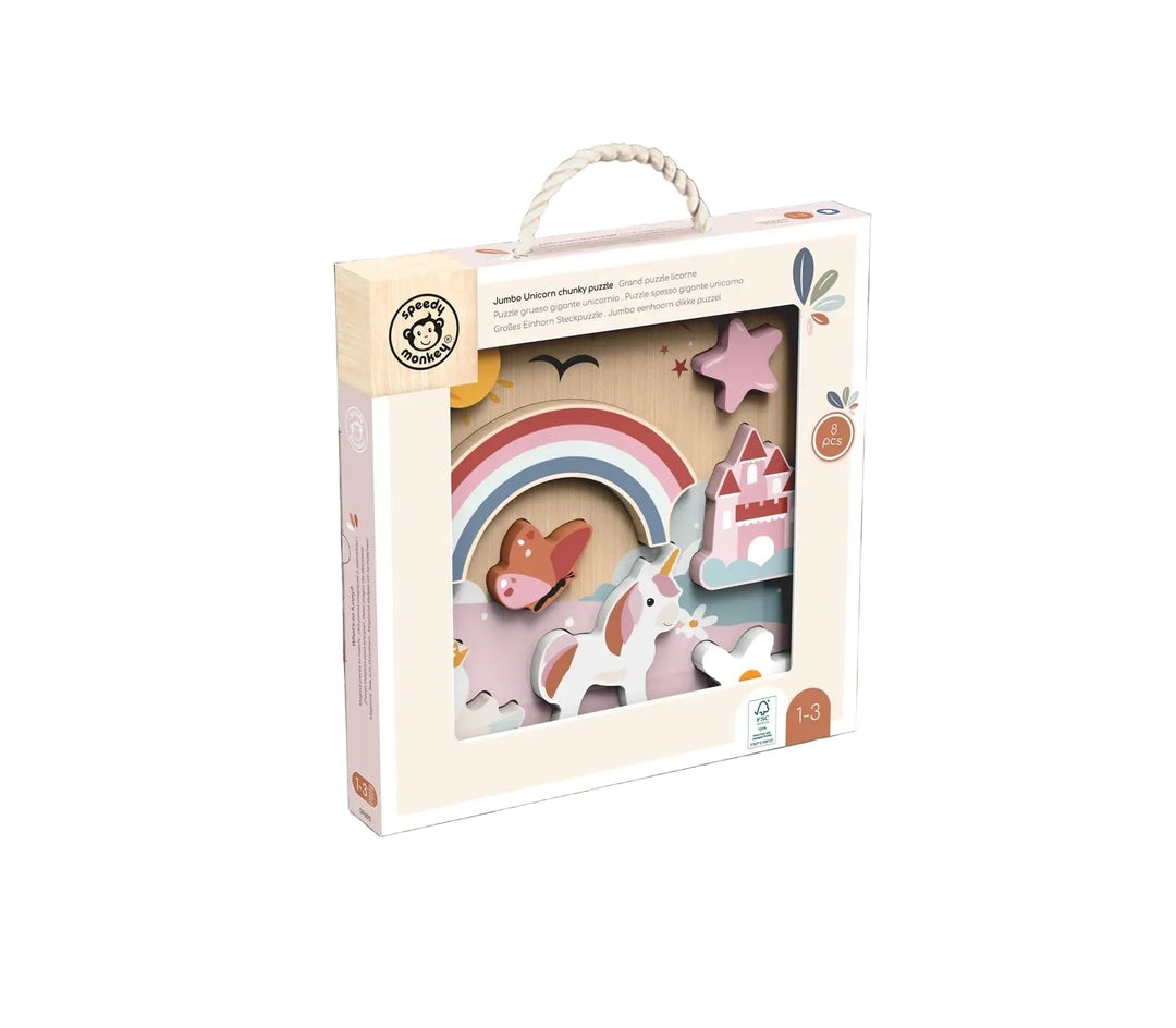 Puzzle géant en bois licorne Speedy Monkey Mlle et Coco