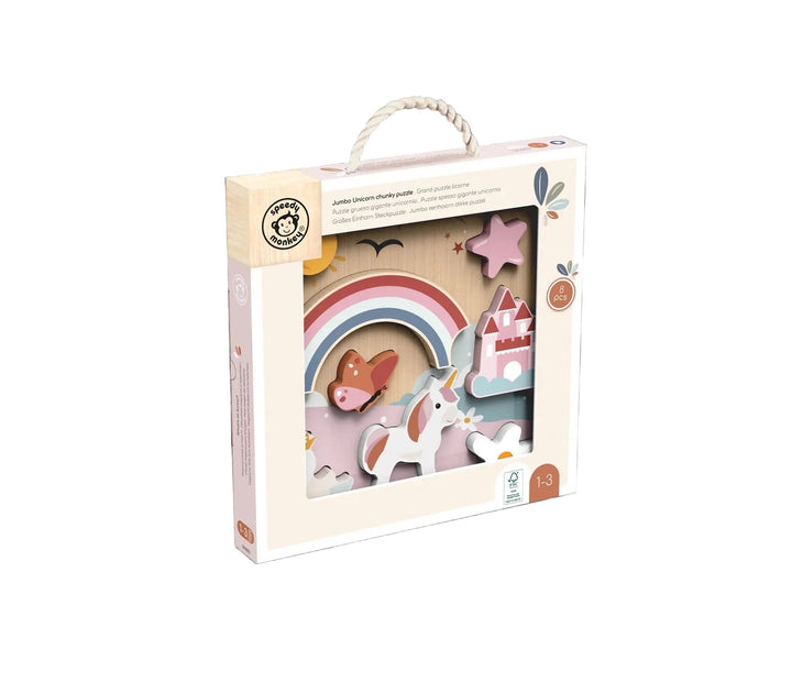 Puzzle géant en bois licorne Speedy Monkey Mlle et Coco