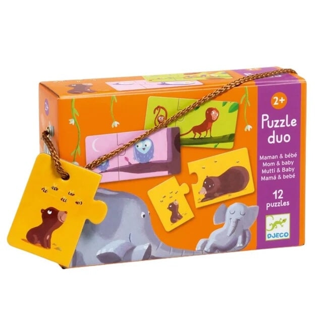 Puzzle duo Maman et bébé Djeco Mlle et Coco