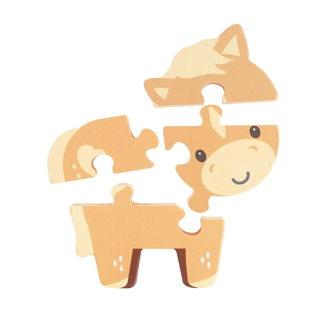 Puzzle mini 4 morceaux poney Orange Tree Toys Mlle et Coco