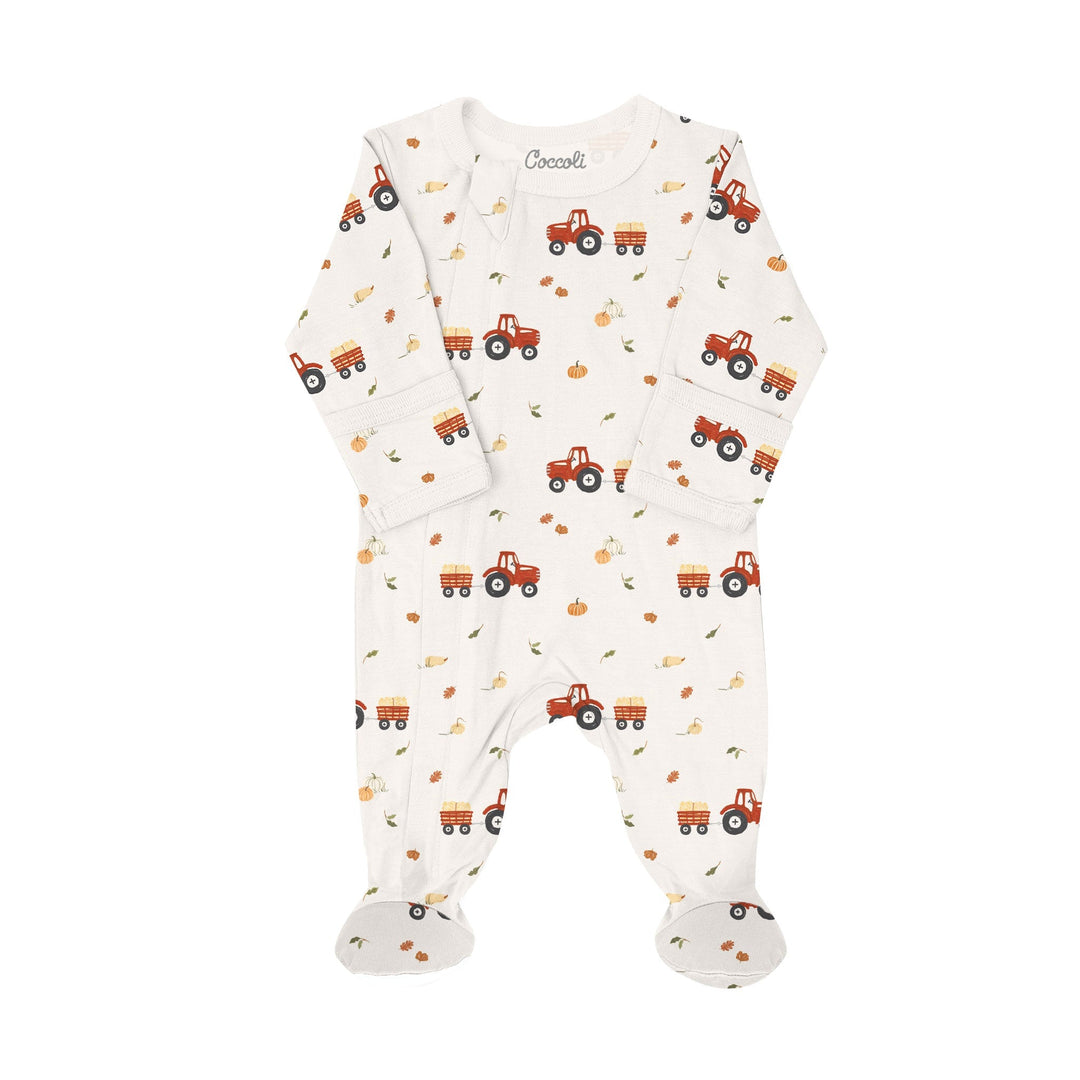 Pyjama Tencel Tracteur et citrouille Coccoli Mlle et Coco