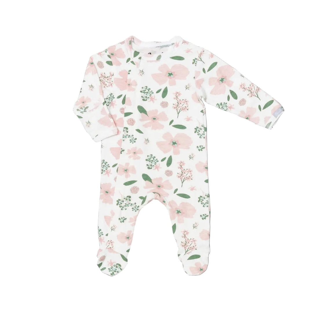 Pyjama coton modal floral rose et vert Coccoli Mlle et Coco