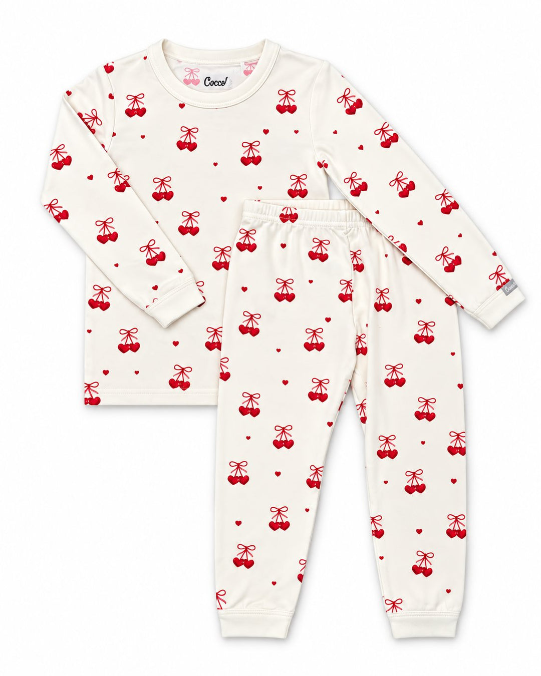 Pyjama 2 pièces tencel Cerise coeur Coccoli Mlle et Coco