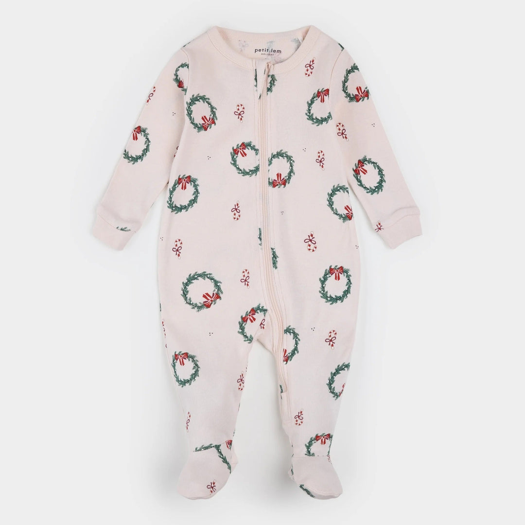 Pyjama Rose léger et couronne de Noël
Petit Lem