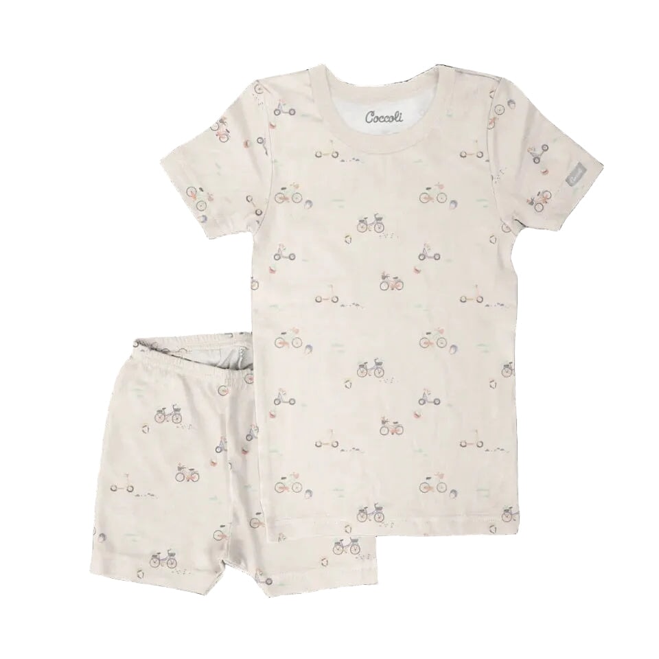 Pyjama deux pièces coton bio bicyclettes Coccoli Mlle et Coco