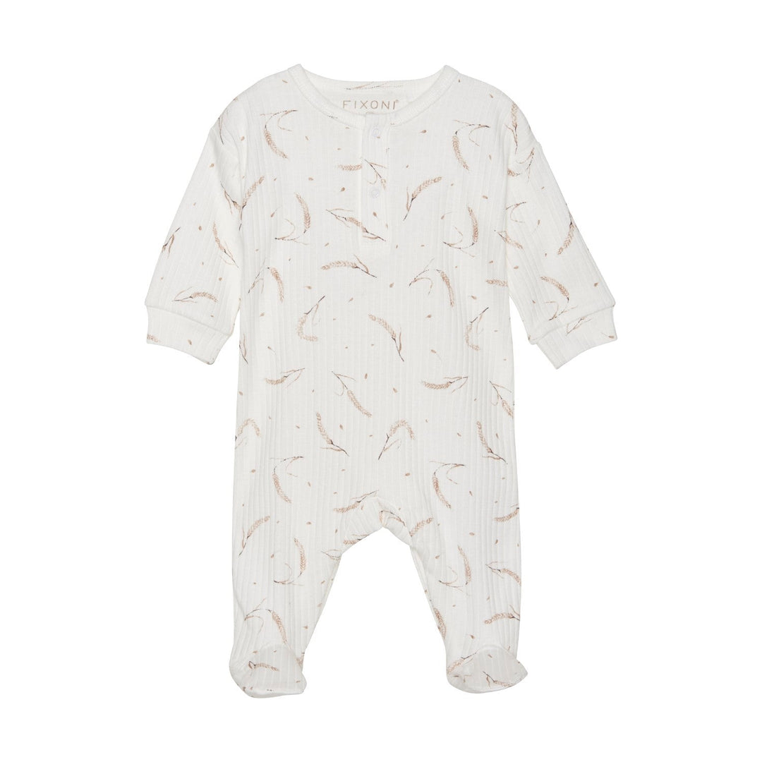 pyjama fixoni fond blanc feuillage avoine Mlle et Coco