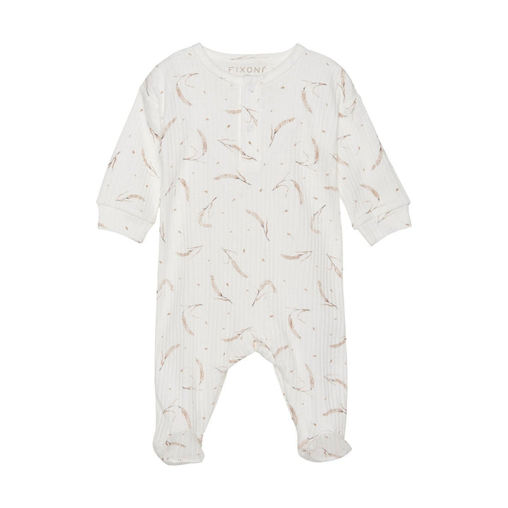 pyjama fixoni fond blanc feuillage avoine Mlle et Coco